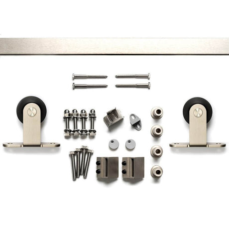 Sure-Loc BARN-2KIT96 15 satin nickel barn door track system