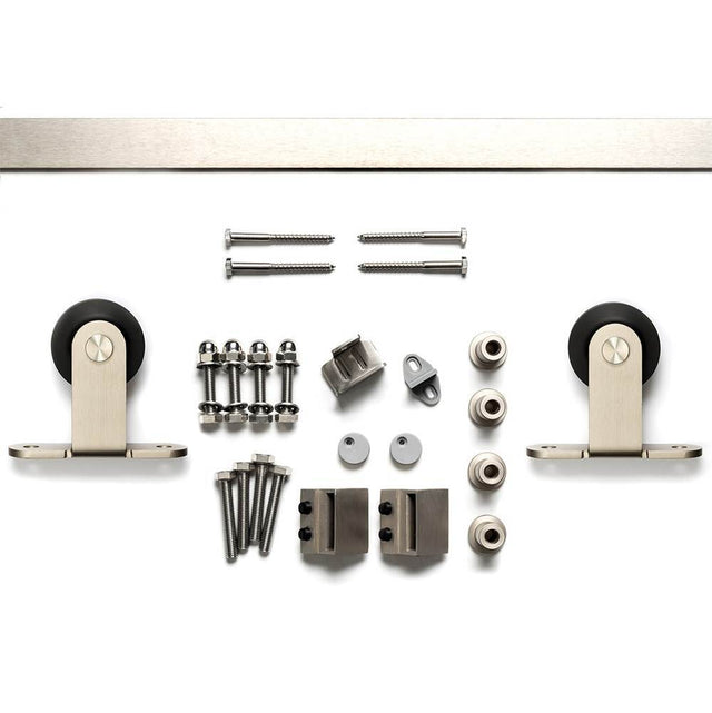 Sure-Loc BARN-2KIT96 15 satin nickel barn door track system