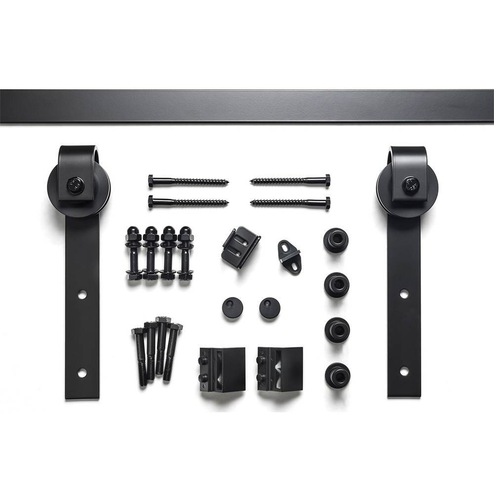 Sure-Loc BARN-KIT72 FBL flat black barn door track system