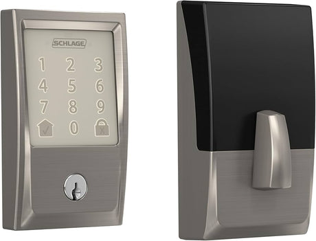 Schlage BE489WBCCEN619 satin nickel touchscreen deadbolt