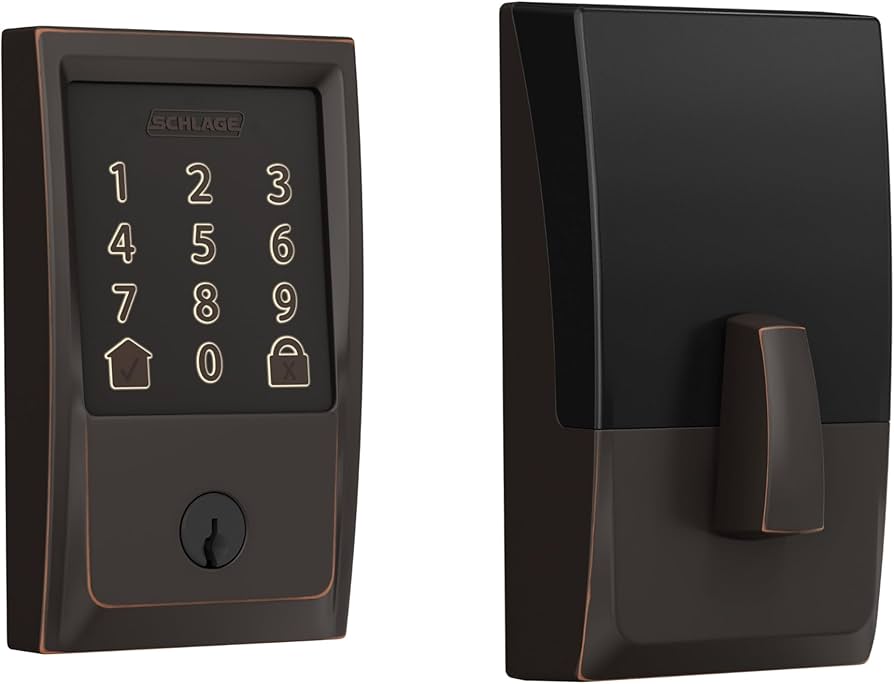 Schlage BE489WBCCEN716 aged bronze touchscreen deadbolt
