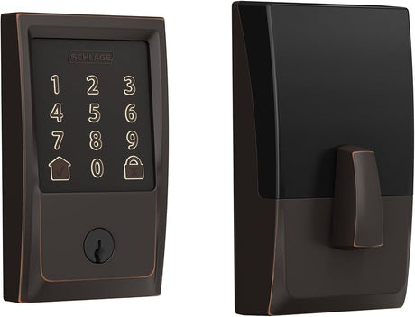 Schlage BE489WBCCEN716 aged bronze touchscreen deadbolt