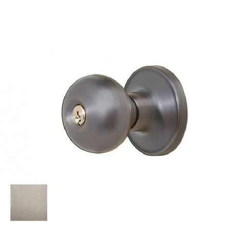 Cal-Royal BER00-15 satin nickel keyed entry door knob