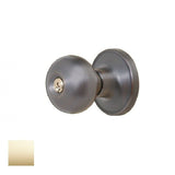Cal-Royal BER20-3 bright polished brass privacy door knob