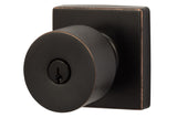 Sure-Loc Modern BG107-SQ 11P vintage bronze keyed entry knob