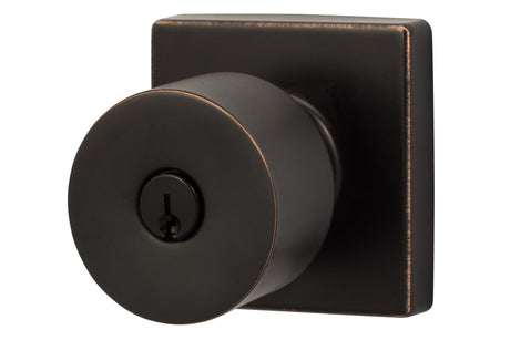 Sure-Loc Modern BG107-SQ 11P vintage bronze keyed entry knob