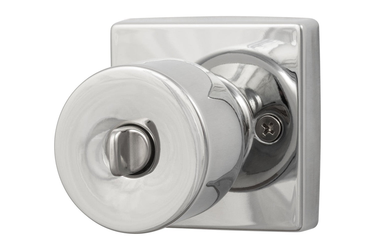 Sure-Loc Hardware BG107-SQ 26 Bergen Square keyed entry knob in polished chrome, additional view