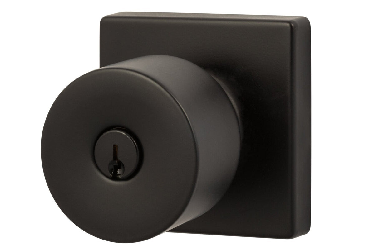 Sure-Loc Modern BG107-SQ FBL flat black keyed entry knob