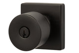 Sure-Loc Modern BG107-SQ FBL flat black keyed entry knob