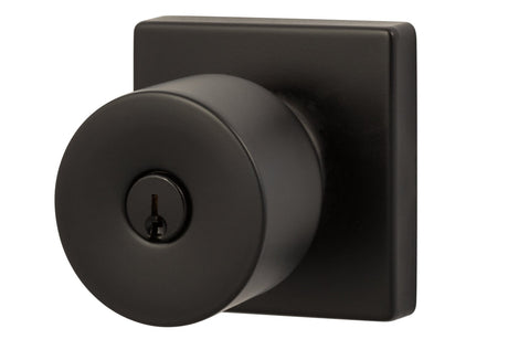 Sure-Loc Modern BG107-SQ FBL flat black keyed entry knob