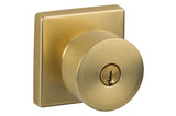 Sure-Loc Modern BG107-SQ SB satin brass keyed entry knob