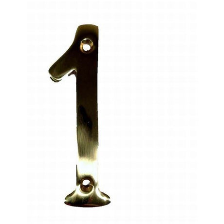 Don-Jo BN42605 address number in polished brass, additional view