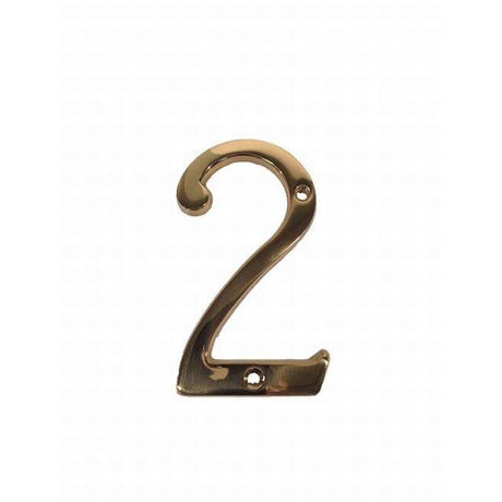 Don-Jo BN42605 #2 bright brass address number