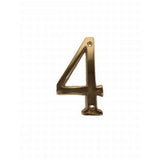 Don-Jo BN44605 #4 bright brass address number