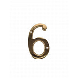 Don-Jo BN46605 #6 bright brass address number