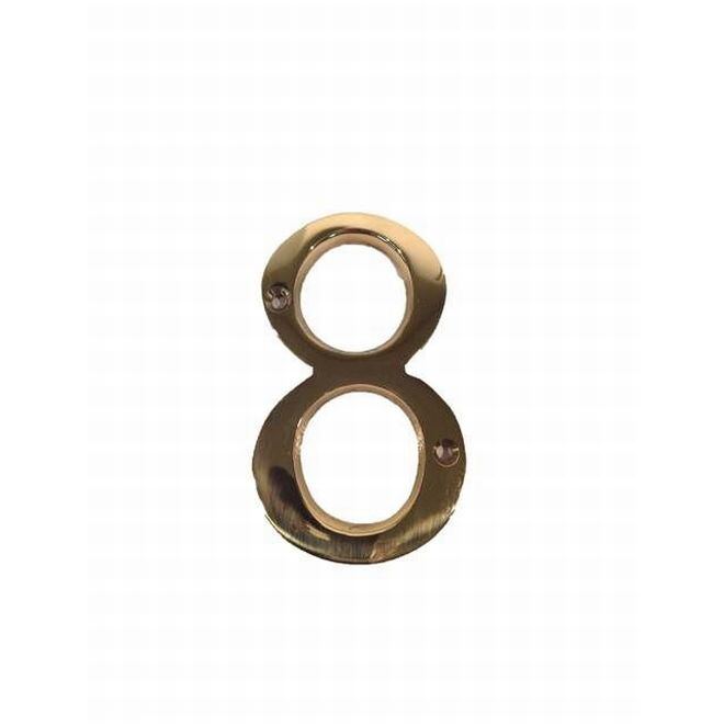 Don-Jo BN48605 #8 bright brass address number