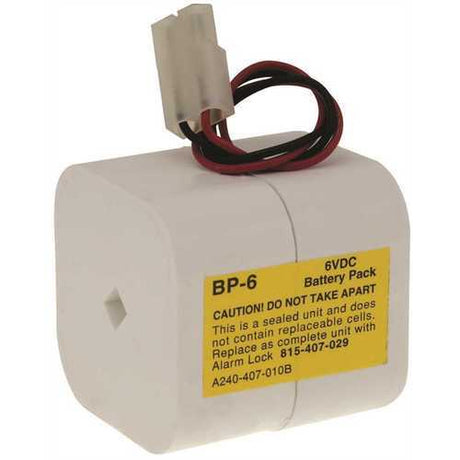 Alarm Lock BP6 battery, front view