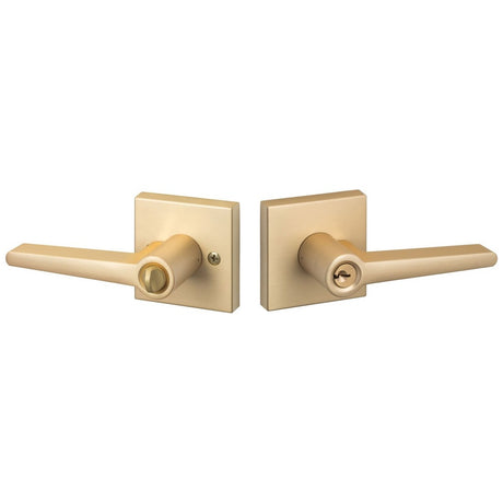 Sure-Loc BS107-SQ SB satin brass keyed entry door lever
