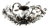 Vaxcel C0023 17-3/4" Jardin Architectural Bronze with Gold Accents Steel Semi-Flush Mount