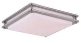 Vaxcel C0150 16" Horizon Plastic LED Flush Mount Satin Nickel