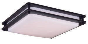 Vaxcel C0151 C0150 16" Horizon Plastic LED Flush Mount Oil Burnished Bronze