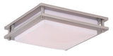 Vaxcel C0152 12" Horizon Plastic LED Flush Mount Satin Nickel