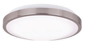 Vaxcel C0156 12" Aries Plastic Round LED Flush Mount Satin Nickel