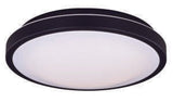 Vaxcel C0158 C0156 12" Aries Plastic Round LED Flush Mount Oil Burnished Bronze