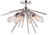 Vaxcel C0161 24" Estelle Steel Semi-Flush Mount Polished Nickel