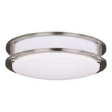 Vaxcel C0200 12" Horizon Plastic LED Energy Star Flush Mount Satin Nickel