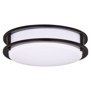 Vaxcel C0201 C0200 12" Horizon Plastic LED Energy Star Flush Mount Oil Burnished Bronze