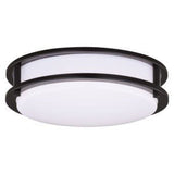 Vaxcel C0201 C0200 12" Horizon Plastic LED Energy Star Flush Mount Oil Burnished Bronze