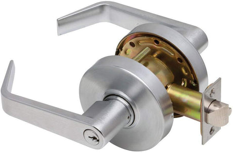 Dexter Commercial C1000ASYLR626KDC satin nickel clutching keyed entry door lever