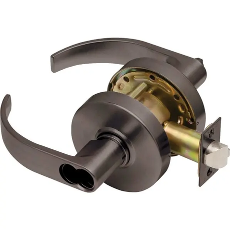 Dexter Commercial C1000CLRMC613SFIC Classroom clutching classroom keyed entry keyed entry door lever in polished brass, addit