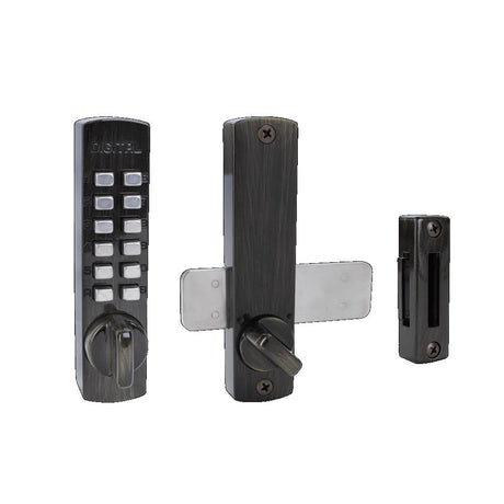 Lockey C120AB antique brass mechanical pushbutton locksets