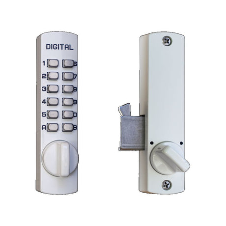 Lockey C150WH white mechanical pushbutton locksets