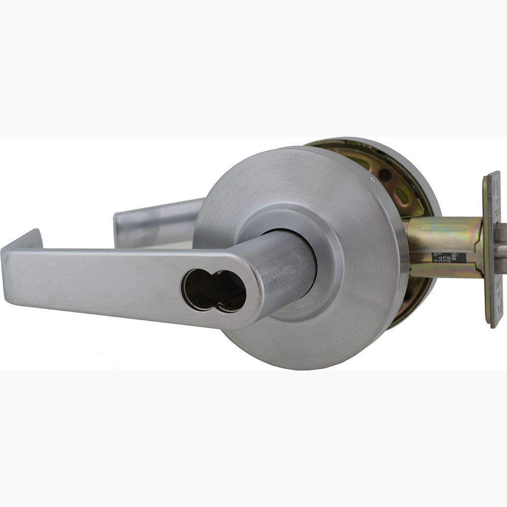 Dexter Commercial C2000CLENTRR626SFIC satin chrome clutching keyed entry door lever