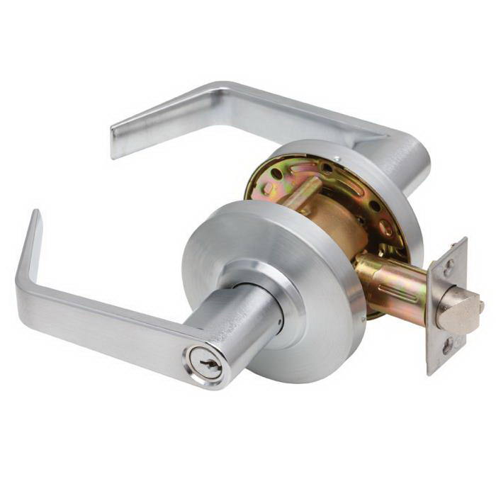 Dexter Commercial C2000CLRMR626KDC satin chrome clutching classroom door lever