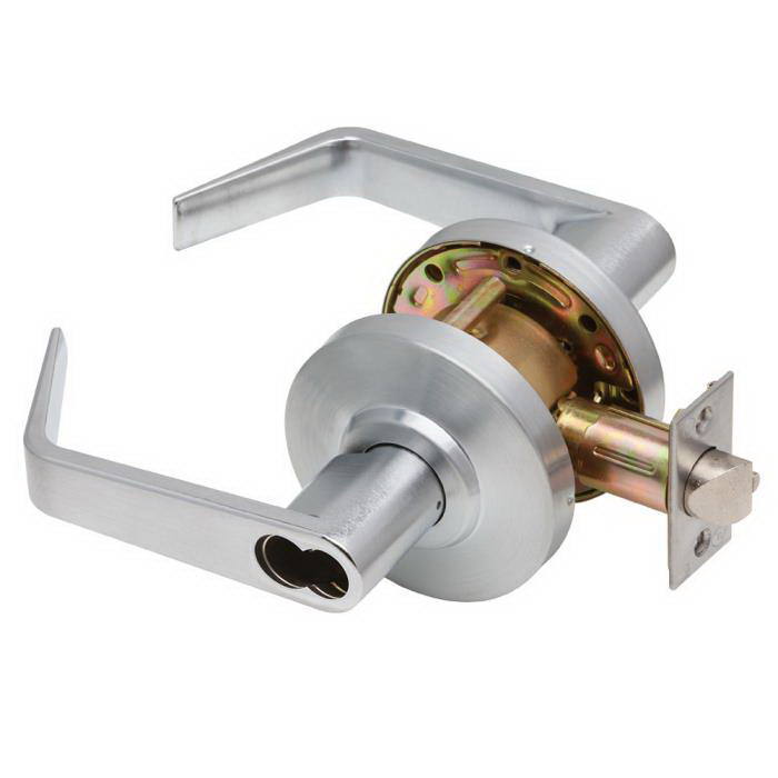 Dexter Commercial C2000CLRMR626SFIC satin chrome clutching classroom door lever
