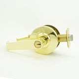 Dexter Commercial C2000ENTRR605KDC bright brass clutching keyed entry door lever