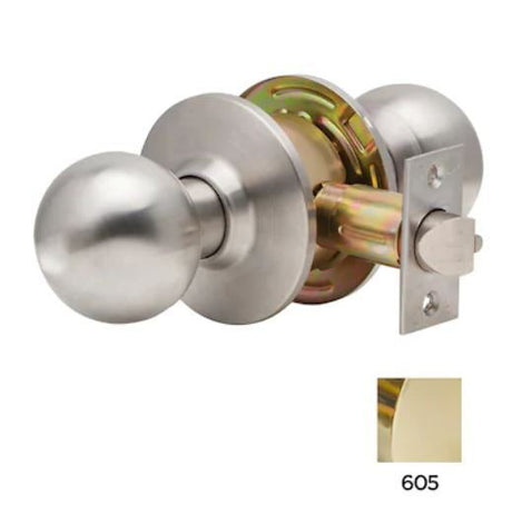 Dexter Commercial C2000PASSB605 bright brass passage door knob