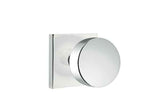 Emtek Knob 2-3/8" Backset Passage with Square Rose with CF Mechanism for 1-3/8" to 1-3/4" Door - Reversible in Polished Chrome