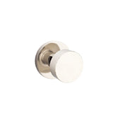 Emtek Knob 2-3/8" Backset Privacy with Disk Rose with CF Mechanism for 1-3/8" to 1-3/4" Door - Reversible in Polished Nickel Lifetime