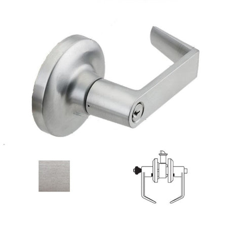 Cal-Royal CAL00-26D satin chrome keyed entry door knob