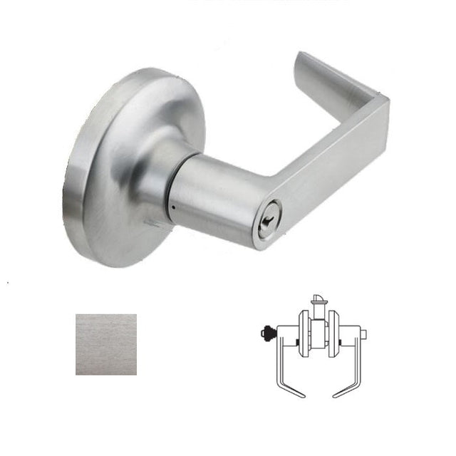 Cal-Royal CAL00-26D satin chrome keyed entry door knob