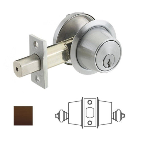 Cal-Royal CB162SC-10B double cylinder deadbolt in oil-rubbed bronze, additional view