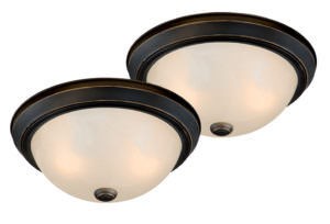 Vaxcel CC45311BN CC45311 11" Builder Twin Pack Steel Flush Mounts Brushed Nickel