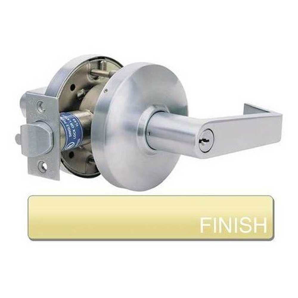 Cal-Royal CGN09-3 bright polished brass institution door lever