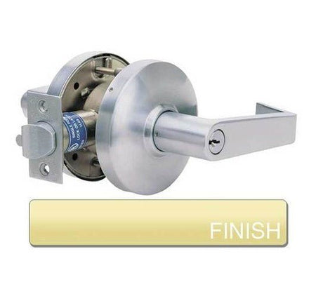 Cal-Royal CGN09-3 bright polished brass institution door lever