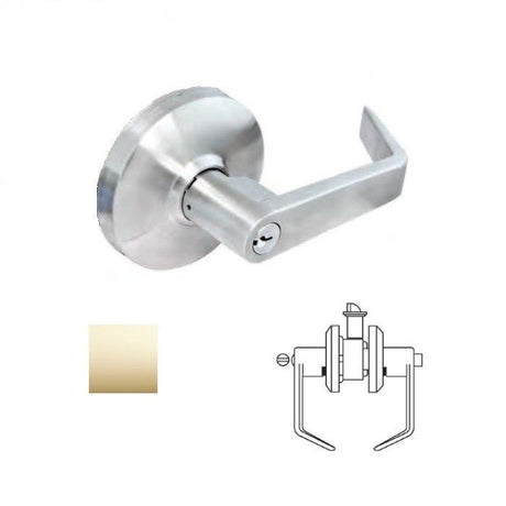 Cal-Royal CGN20-3 bright polished brass privacy door lever